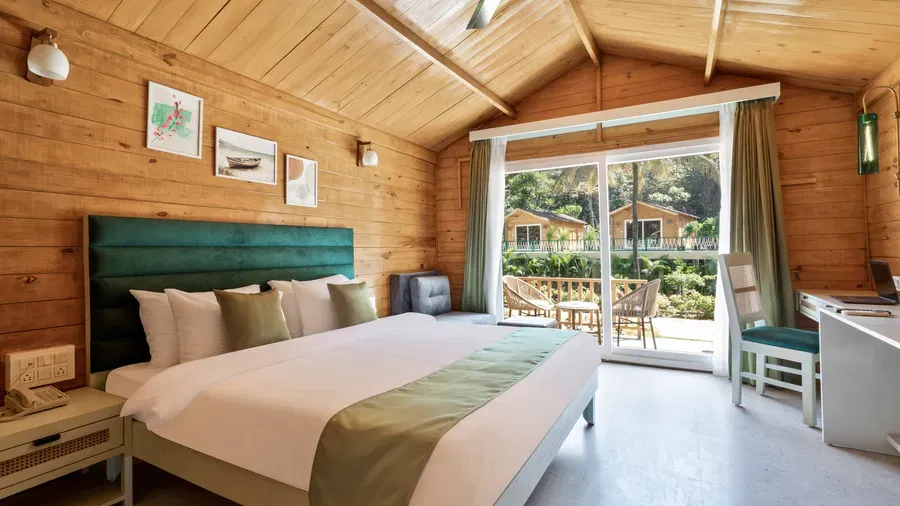 Premium wooden cottage room